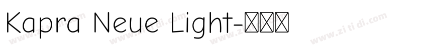 Kapra Neue Light字体转换